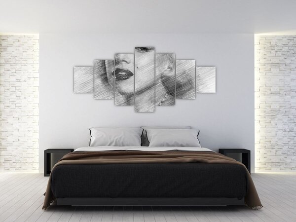 Obraz - Portrén Merilyn Monroe (210x100 cm)