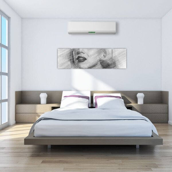 Obraz - Portrén Merilyn Monroe (170x50 cm)