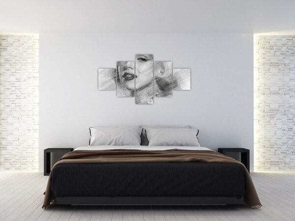 Obraz - Portrén Merilyn Monroe (125x70 cm)