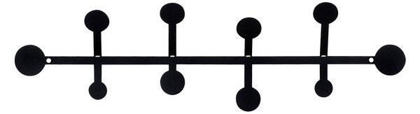 Wallity Nástěnný věšák Hook 70 cm černý