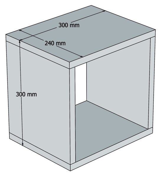 Kalune Design Sada 5 nástěnných polic BOXE modrá