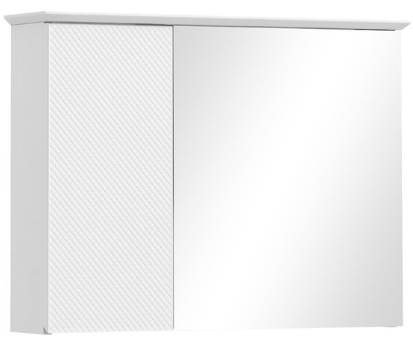 HOMCOM Koupelnová Skříňka se Zrcadlem, Koupelnová Zrcadlová Skříňka s Nastavitelnou Policí, Moderní Koupelnový Nábytek 65x15x49 cm Bílá | Aosom