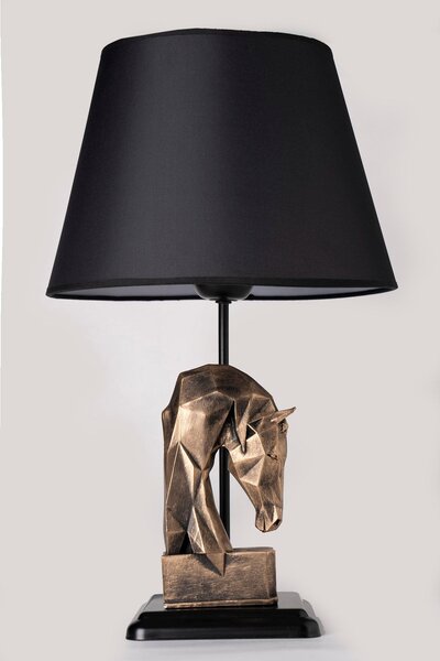 Opviq Stolní lampa Horses černá/bronzová