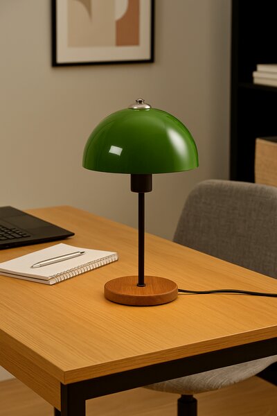 Opviq Stolní lampa Huras zelená/hnědá