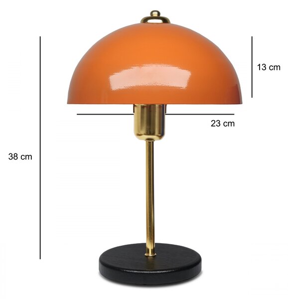 Opviq Stolní lampa Rety oranžová/zlatá