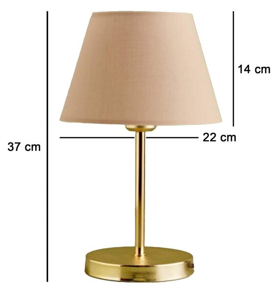 Opviq Stolní lampa Shade II béžová/zlatá