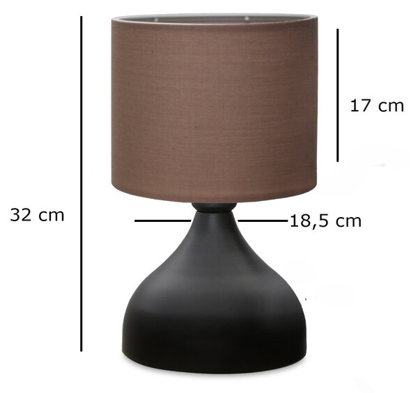 Opviq Stolní lampa Mija černá/hnědá