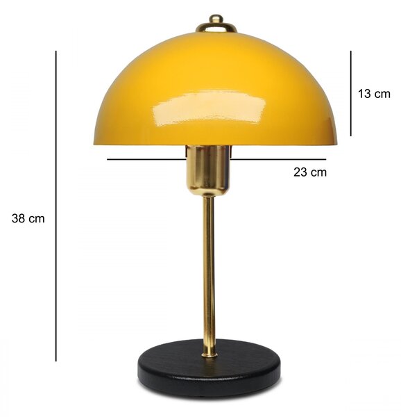 Opviq Stolní lampa Rety žlutá/zlatá