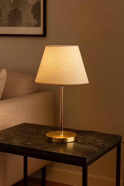 Opviq Stolní lampa Shade II béžová/zlatá
