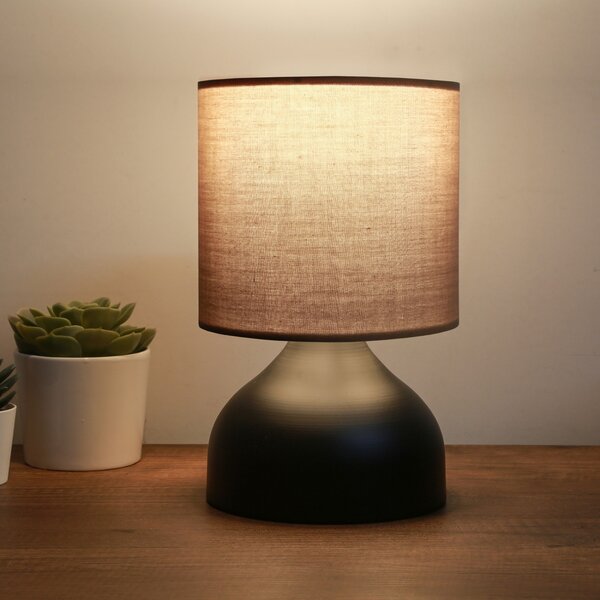 Opviq Stolní lampa Mija černá/hnědá