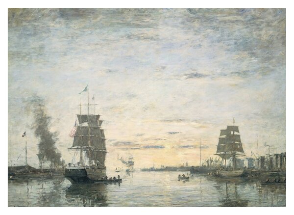 Obraz - Eugène Boudin, Entrance to the Harbor, Le Havre, reprodukce (70x50 cm)