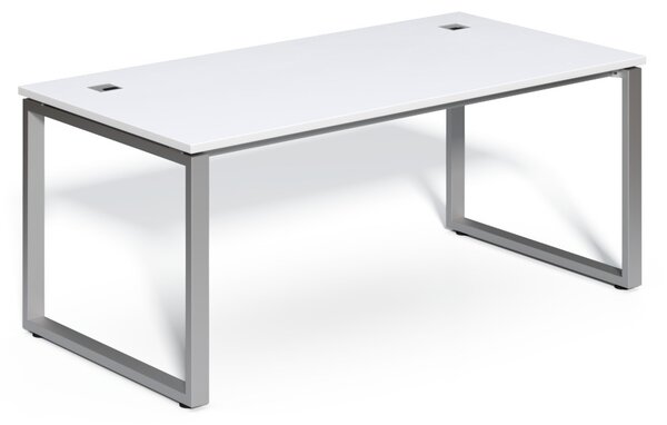 Stůl SimpleOffice 180 x 90 cm, bílá / stříbrná