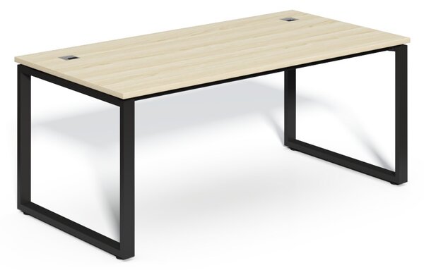 Stůl SimpleOffice 180 x 90 cm, dub světlý / černá