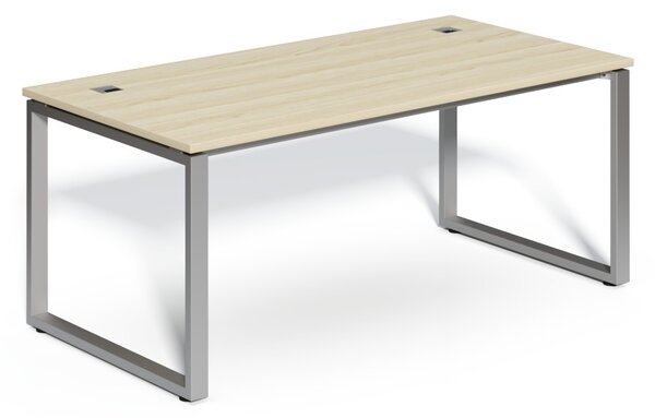 Stůl SimpleOffice 180 x 90 cm, dub světlý / stříbrná
