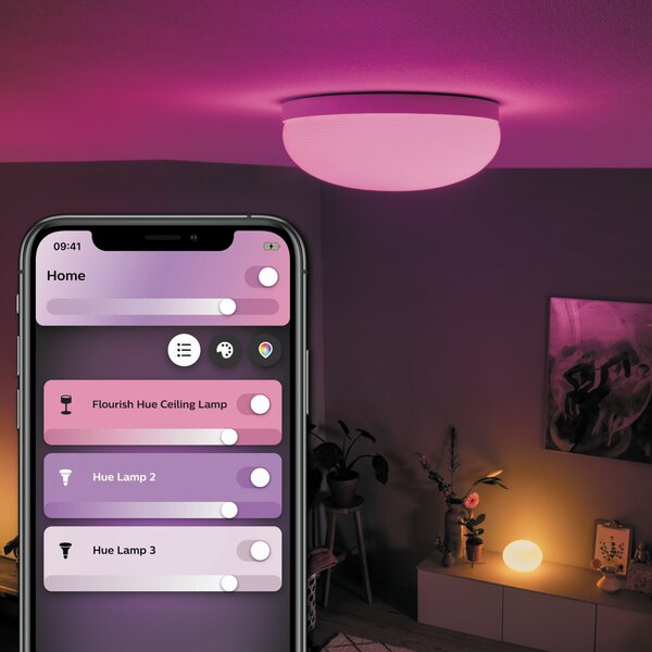 Hue WACA Flourish stropní LED svítidlo 1x32,5W 2250lm 2000-6500K RGB IP20 35,9cm bílá