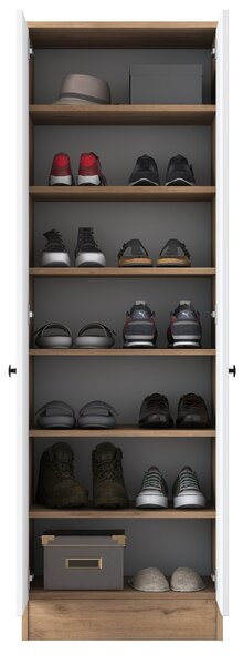 Kalune Design Vysoký botník Pajo 60 cm ořech/bílý