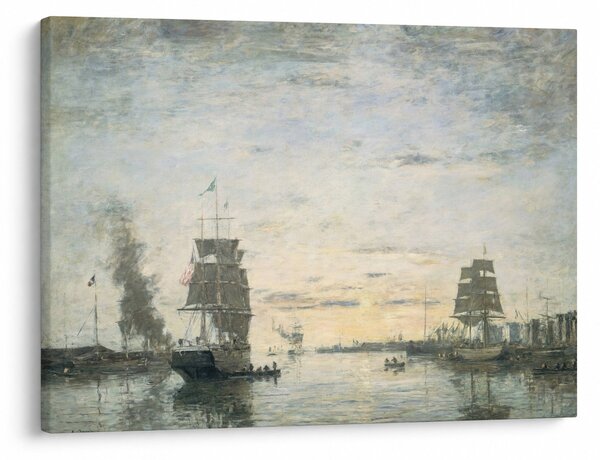 Obraz - Eugène Boudin, Entrance to the Harbor, Le Havre, reprodukce (70x50 cm)