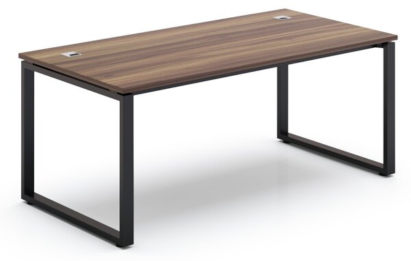 Stůl SimpleOffice 180 x 90 cm, ořech vlašský / černá