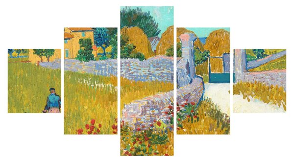 Obraz - Vincent van Gogh, Farmhouse in Provence, reprodukce (125x70 cm)