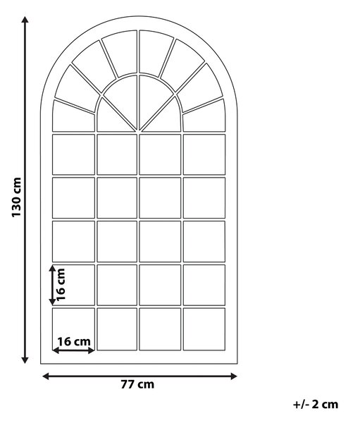 Zrcadlo TREVOL 77 cm 130 cm Kov Béžová