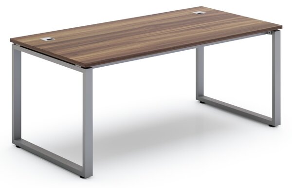 Stůl SimpleOffice 180 x 90 cm, ořech vlašský / stříbrná