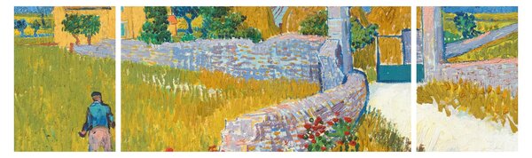 Obraz - Vincent van Gogh, Farmhouse in Provence, reprodukce (170x50 cm)