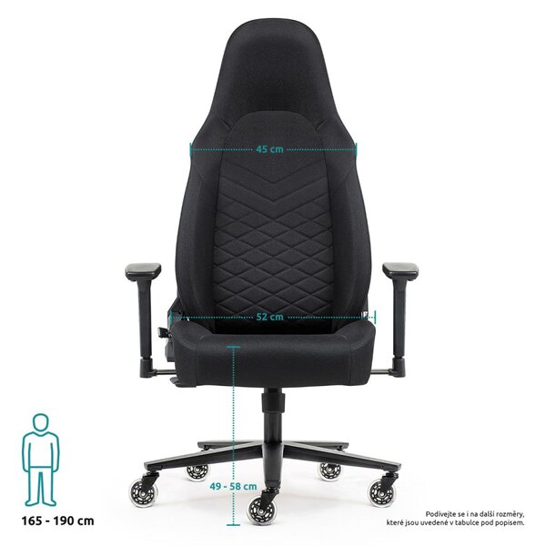 SRACER kancelářské křeslo SRACER EVO LT, černá