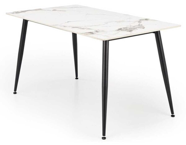 Jídelní stůl Webster 140 cm, mramor / černá