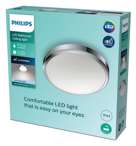 Doris CL257 koupelnové přisazené LED svítidlo 1x17W 1700lm 4000K IP44 31cm, chrom