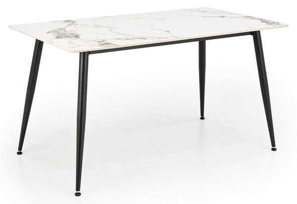 Jídelní stůl Webster 140 cm, mramor / černá