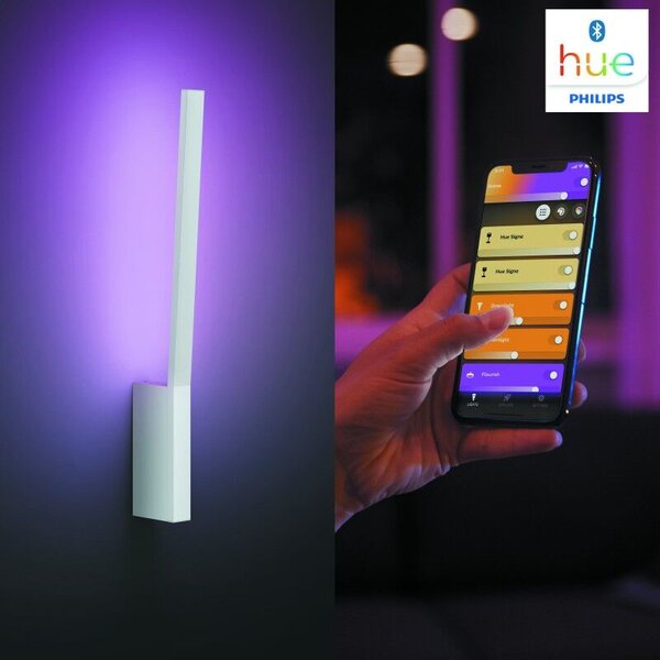 Hue WACA Liane nástěnné LED svítidlo 1x12,2W 850lm 2000-6500K RGB IP20 bílá