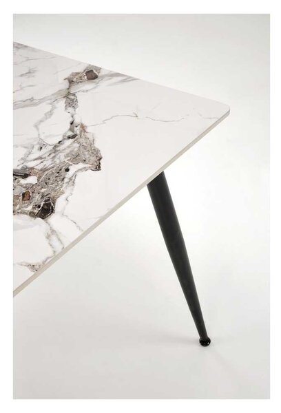 Jídelní stůl Webster 140 cm, mramor / černá