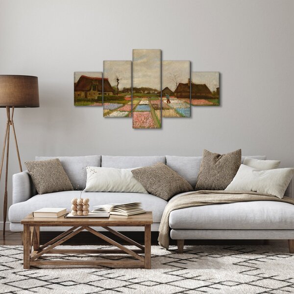 Obraz - Vincent van Gogh, Flower Beds in Holland, reprodukce (125x70 cm)