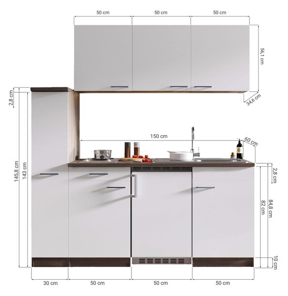KUCHYŇSKÝ BLOK 180 cm Respekta - Online Only kuchyňské linky, Online Only