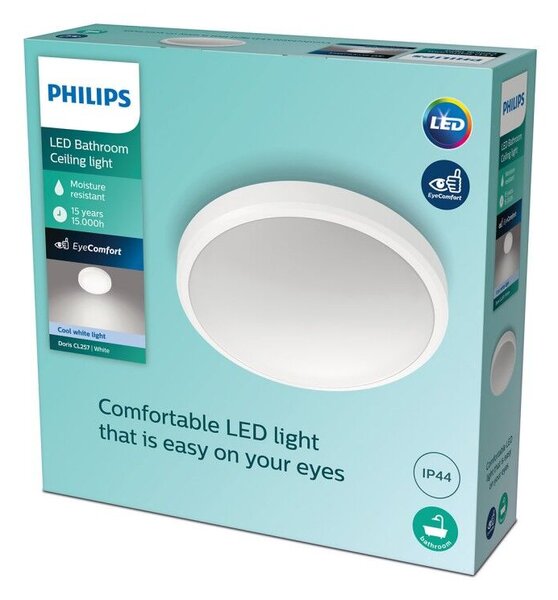 Doris CL257 koupelnové přisazené LED svítidlo 1x17W 1700lm 4000K IP44 31cm, bílé