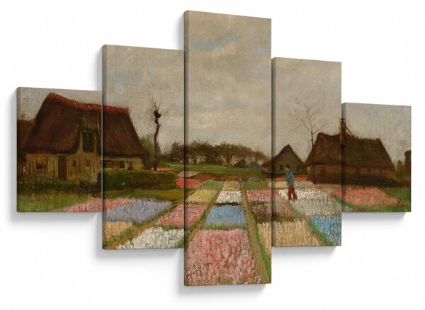 Obraz - Vincent van Gogh, Flower Beds in Holland, reprodukce (125x70 cm)