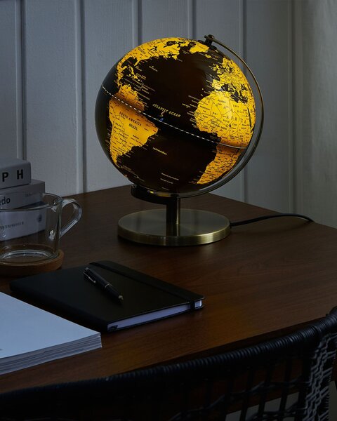 Globus LED MAGELLAN Černá 32 cm