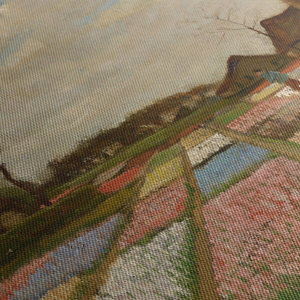 Obraz - Vincent van Gogh, Flower Beds in Holland, reprodukce (s hodinami) (90x30 cm)