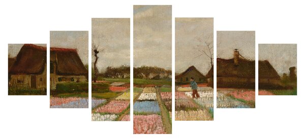 Obraz - Vincent van Gogh, Flower Beds in Holland, reprodukce (210x100 cm)