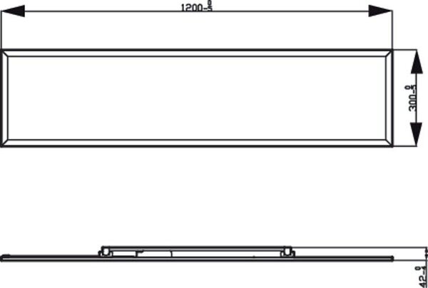 Superslim Touch CL560 stropní LED panel 1x36W 3300lm 2700K krokové stmívání 120x30cm IP20, bílý