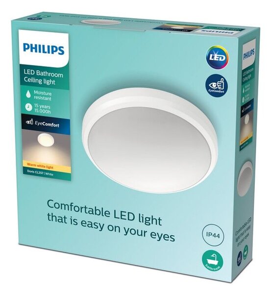Doris CL257 koupelnové přisazené LED svítidlo 1x6W 600lm 2700K IP44 22cm, bílé