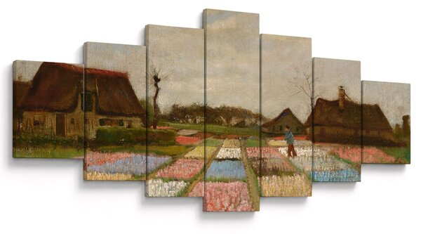 Obraz - Vincent van Gogh, Flower Beds in Holland, reprodukce (210x100 cm)