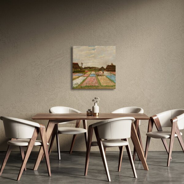 Obraz - Vincent van Gogh, Flower Beds in Holland, reprodukce (30x30 cm)