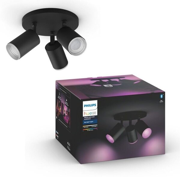 50633/30/P7 Hue WACA Fugato bodové LED svítidlo GU10 3x5,7W 350lm 2000-6500K RGB IP20 černá
