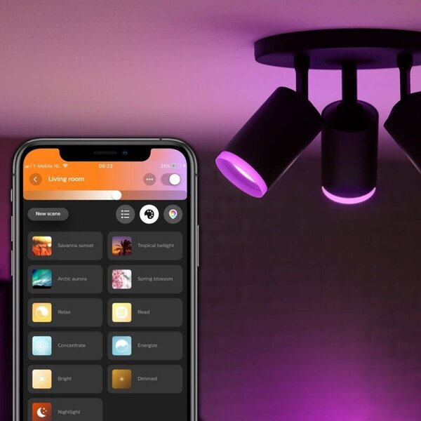 50633/30/P7 Hue WACA Fugato bodové LED svítidlo GU10 3x5,7W 350lm 2000-6500K RGB IP20 černá