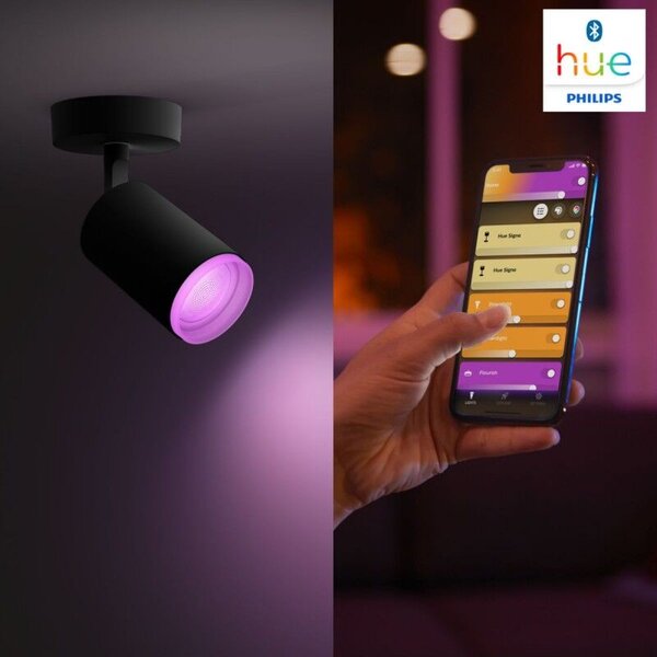 50632/30/P7 Hue WACA Fugato bodové LED svítidlo 2x GU10 5,7W 350lm 2000-6500K RGB IP20, černé