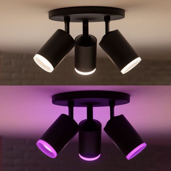 50633/30/P7 Hue WACA Fugato bodové LED svítidlo GU10 3x5,7W 350lm 2000-6500K RGB IP20 černá