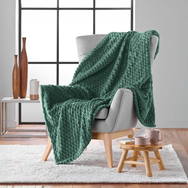 Zelená deka z mikroflanelu 125x150 cm Mini Frosty – douceur d'intérieur