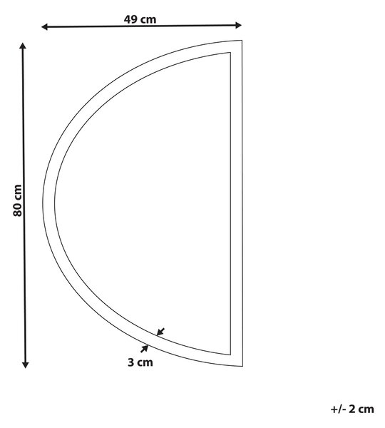 LED koupelnové zrcadlo BEZONS 49 cm 80 cm Stříbrná