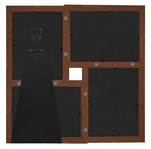 Kolážový fotorámeček na 4 obrázky (13 x 18 cm) tmavě hnědý MDF 332771
